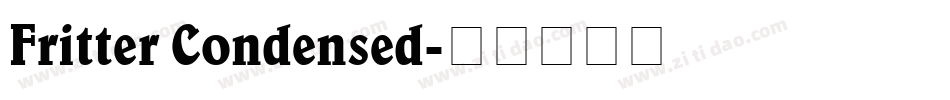 Fritter Condensed字体转换